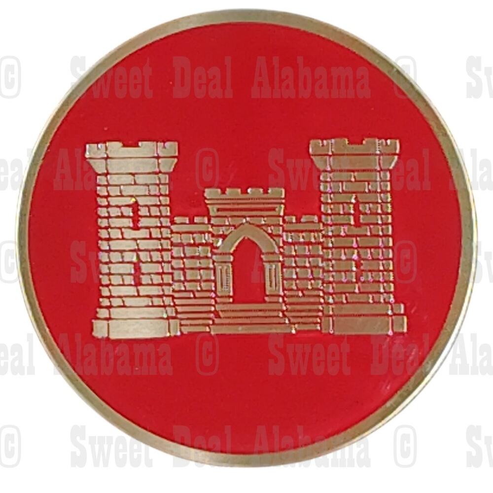Army Corps of Engineers Recessed Emblem, 2" Display Plaque Sticker Emblem